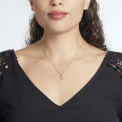 Histoire D'Or Collier Plaqué Or Jaune Lettra -Colliers Fantaisie Soldes FQCFJW0649 model0