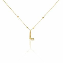 Histoire D'Or Collier Plaqué Or Jaune Lettra