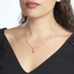 Histoire D'Or Collier Plaqué Or Jaune Lettra -Colliers Fantaisie Soldes FQCFJW0655 model0