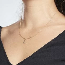 Histoire D'Or Collier Plaqué Or Jaune Lettra -Colliers Fantaisie Soldes FQCFJW0655 model1