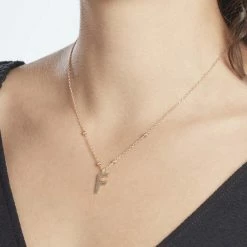 Histoire D'Or Collier Plaqué Or Jaune Lettra -Colliers Fantaisie Soldes FQCFJW0656 model1