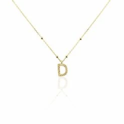 Histoire D'Or Collier Plaqué Or Jaune Lettra