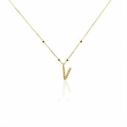 Histoire D'Or Collier Plaqué Or Jaune Lettra