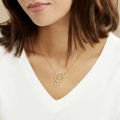 Histoire D'Or Collier Attrape Reves Plaque Or Jaune Pierre De Synthese -Colliers Fantaisie Soldes FQCFJXB121 model0