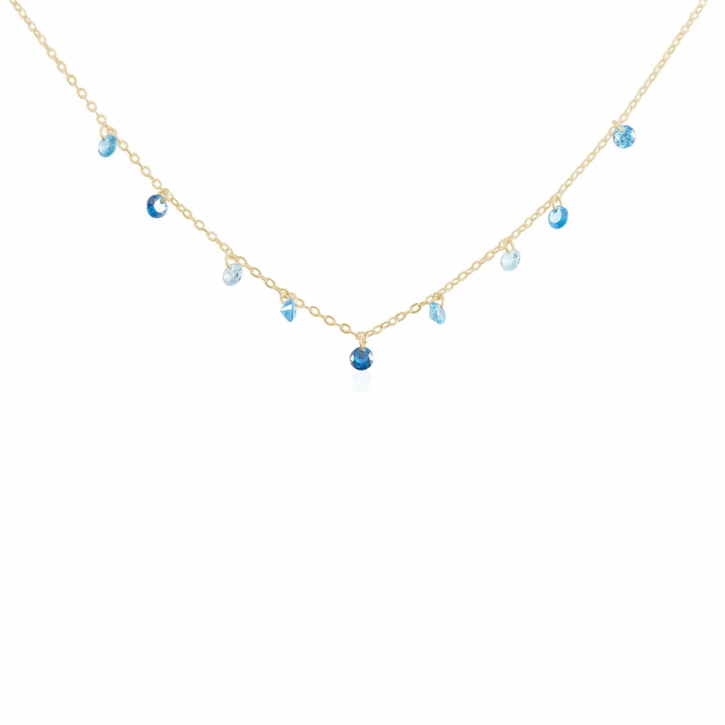 Histoire D'Or Collier Myosothis Plaqué Or Pierres 1 Histoire D'Or Collier Myosothis Plaqué Or Pierres