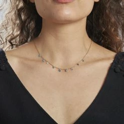 Histoire D'Or Collier Myosothis Plaqué Or Pierres 6 Histoire D'Or Collier Myosothis Plaqué Or Pierres -Colliers Fantaisie Soldes FQCFJXB129 model0