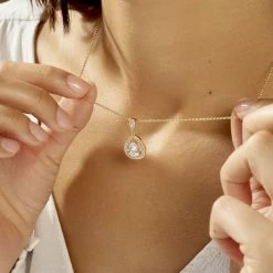 Histoire D'Or Collier Brigita Plaqué Or Jaune Oxyde De Zirconium -Colliers Fantaisie Soldes FQCFJZW385 model1