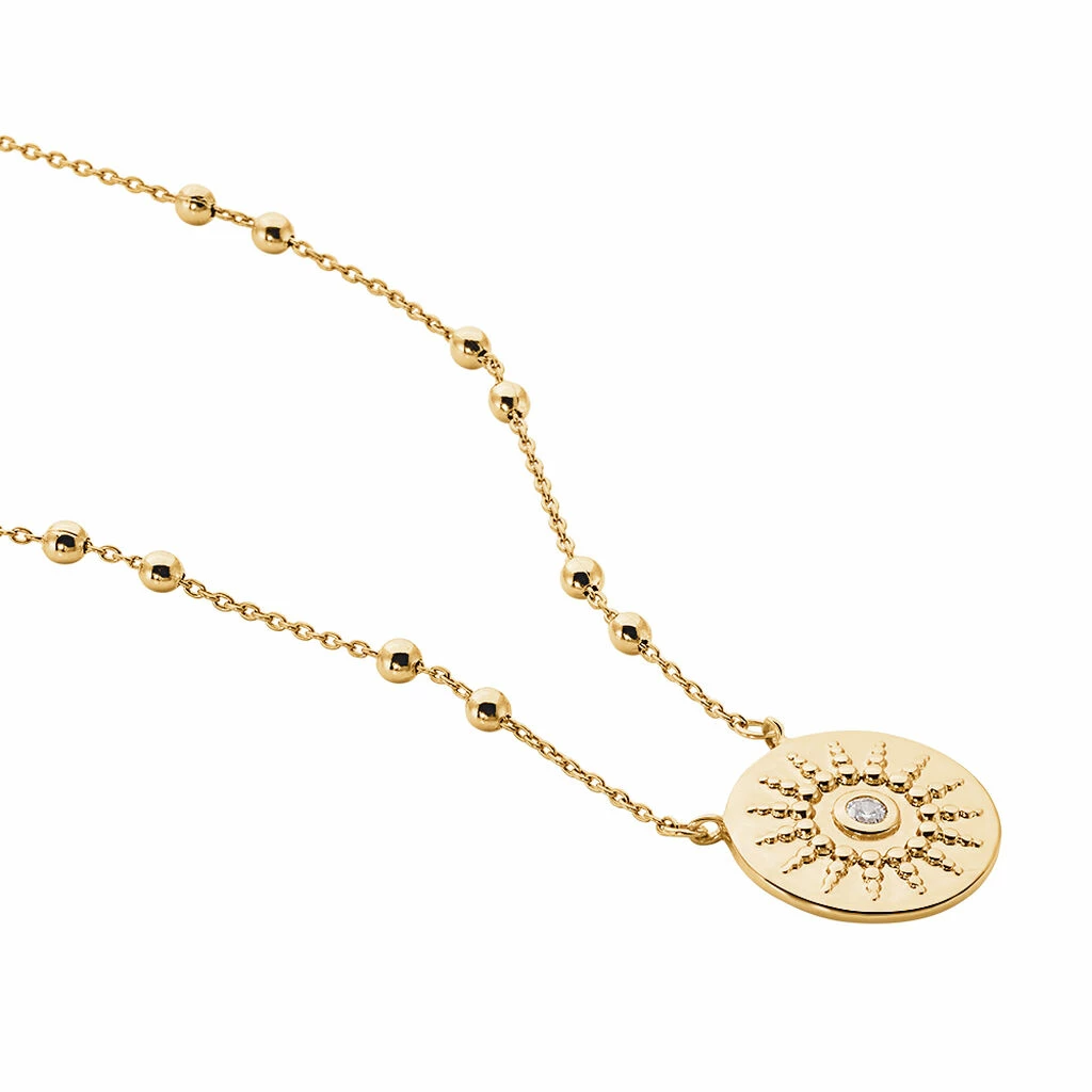Histoire D'Or Collier Artea Plaqué Or Jaune Oxyde De Zirconium 2 Histoire D'Or Collier Artea Plaqué Or Jaune Oxyde De Zirconium – Image 2