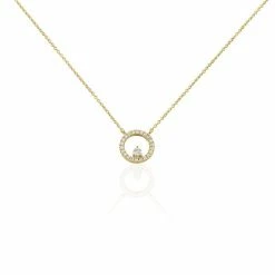 Histoire D'Or Collier Plaqué Or Lila Oxydes De Zirconium