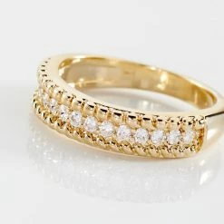 Histoire D'Or Bague Marie-baptistine Plaqué Or Jaune Oxyde De Zirconium 9 Histoire D'Or Bague Marie-baptistine Plaqué Or Jaune Oxyde De Zirconium -Colliers Fantaisie Soldes FQDFJZW512 view3