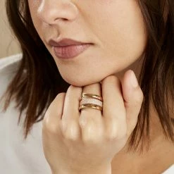 Histoire D'Or Bague Adelicia Plaqué Or Jaune Oxyde De Zirconium -Colliers Fantaisie Soldes FQDFJZW535 model0