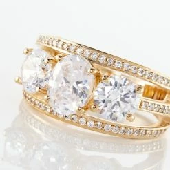 Histoire D'Or Bague Plaqué Or Jaune Anfisa Oxydes De Zirconium -Colliers Fantaisie Soldes FQDFJZW568 view3