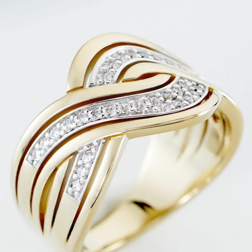 Histoire D'Or Bague Dareia Plaqué Or Jaune Oxyde De Zirconium Blanc 4 Histoire D'Or Bague Dareia Plaqué Or Jaune Oxyde De Zirconium Blanc – Image 4