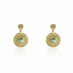 Histoire D'Or Boucles D'oreilles Pendantes Hugolin Plaqué Or Aventurine