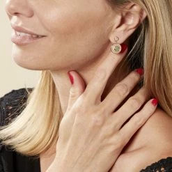 Histoire D'Or Boucles D'oreilles Pendantes Hugolin Plaqué Or Aventurine 8 Histoire D'Or Boucles D'oreilles Pendantes Hugolin Plaqué Or Aventurine -Colliers Fantaisie Soldes FQOFJAV006 model0