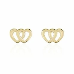 Histoire D'Or Boucles D'oreilles Puces Marie-laureae Plaque Or Jaune