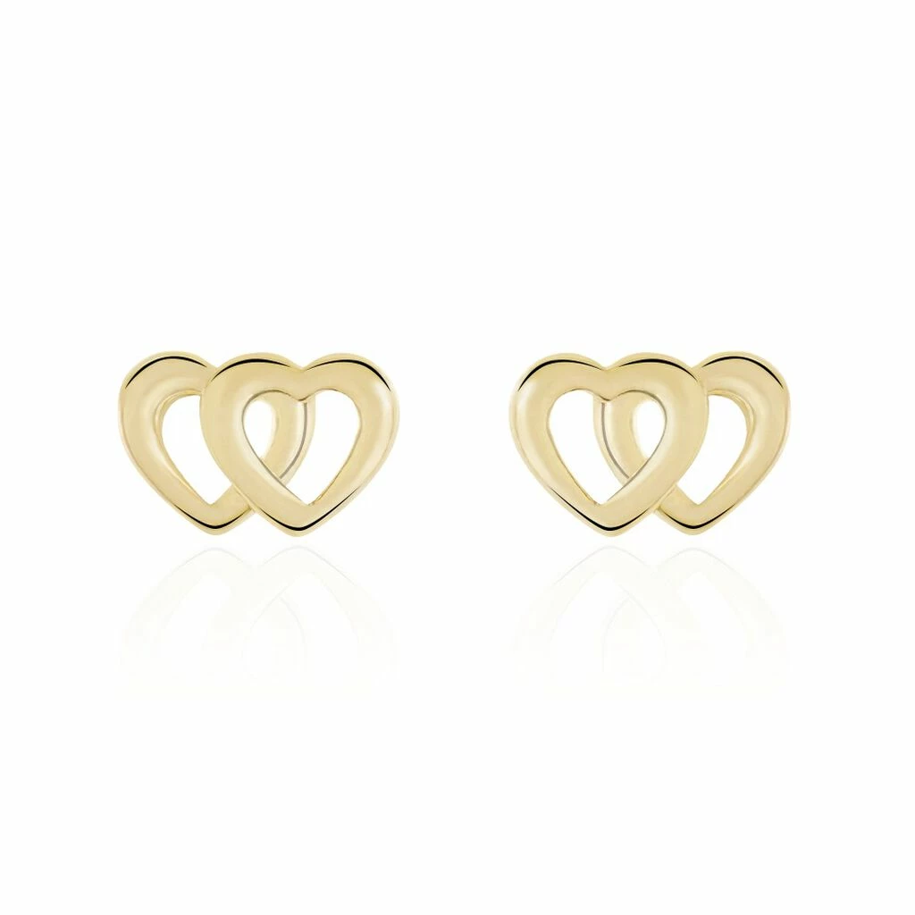 Histoire D'Or Boucles D'oreilles Puces Marie-laureae Plaque Or Jaune 1 Histoire D'Or Boucles D'oreilles Puces Marie-laureae Plaque Or Jaune