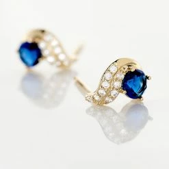 Histoire D'Or Boucles D'oreilles Puces Tyana Plaqué Or Jaune Oxyde De Zirconium -Colliers Fantaisie Soldes FQOFJXB133 view2