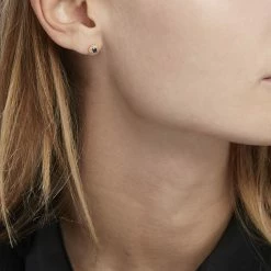 Histoire D'Or Boucles D'oreilles Puces Plaqué Or Eugenie Pierre Synthétique -Colliers Fantaisie Soldes FQOFJXB140 model0