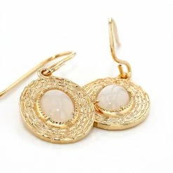 Histoire D'Or Boucles D'oreilles Pendantes Linna Plaqué Or Jaune Pierre De Lune 6 Histoire D'Or Boucles D'oreilles Pendantes Linna Plaqué Or Jaune Pierre De Lune -Colliers Fantaisie Soldes FQOFJXW114 view2