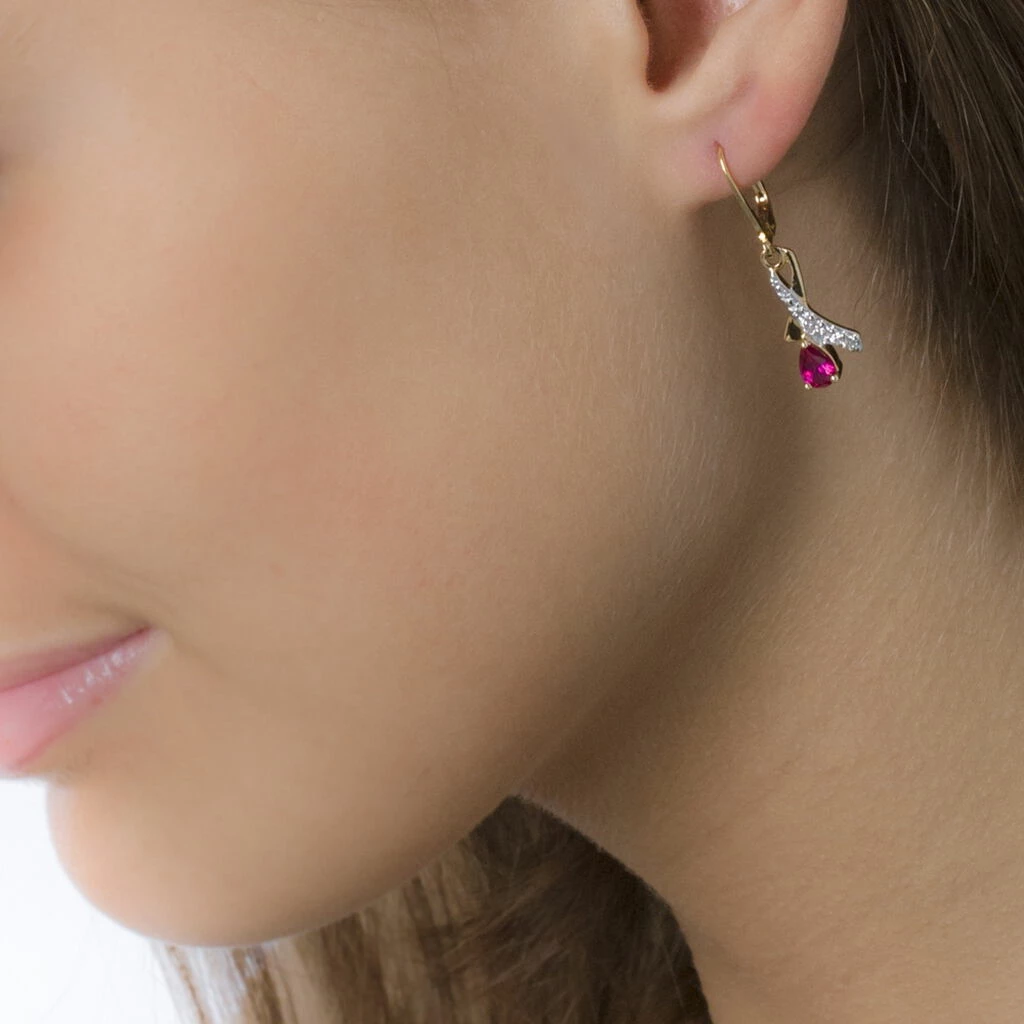 Histoire D'Or Boucles D'oreilles Pendantes Dyanah Plaque Or Jaune Oxyde De Zirconium 4 Histoire D'Or Boucles D'oreilles Pendantes Dyanah Plaque Or Jaune Oxyde De Zirconium – Image 4