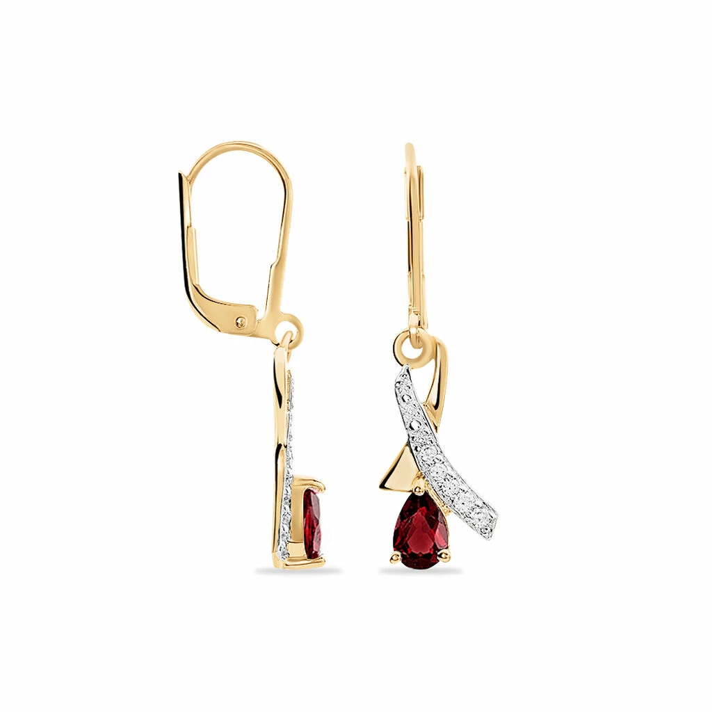 Histoire D'Or Boucles D'oreilles Pendantes Dyanah Plaque Or Jaune Oxyde De Zirconium 2 Histoire D'Or Boucles D'oreilles Pendantes Dyanah Plaque Or Jaune Oxyde De Zirconium – Image 2