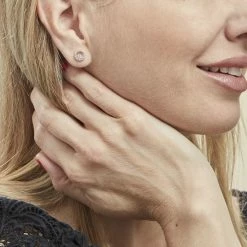 Histoire D'Or Boucles D'oreilles Puces Lila Plaqué Or Jaune Oxyde De Zirconium -Colliers Fantaisie Soldes FQOFJZW365 model0