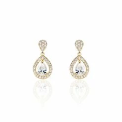 Histoire D'Or Boucles D'oreilles Pendantes Brigita Plaqué Or Jaune Oxyde