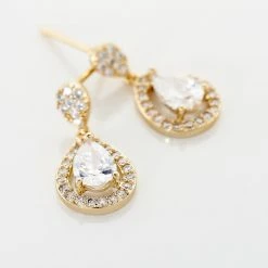 Histoire D'Or Boucles D'oreilles Pendantes Brigita Plaqué Or Jaune Oxyde -Colliers Fantaisie Soldes FQOFJZW382 view2