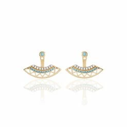 Histoire D'Or Bijoux D'oreilles Zoila Plaqué Or Jaune Oxyde De Zirconium