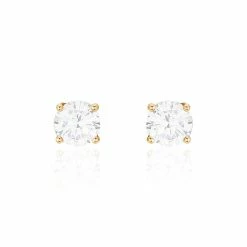 Histoire D'Or Boucles D'oreilles Puces Nilay Plaqué Or Jaune Oxyde De Zirconium