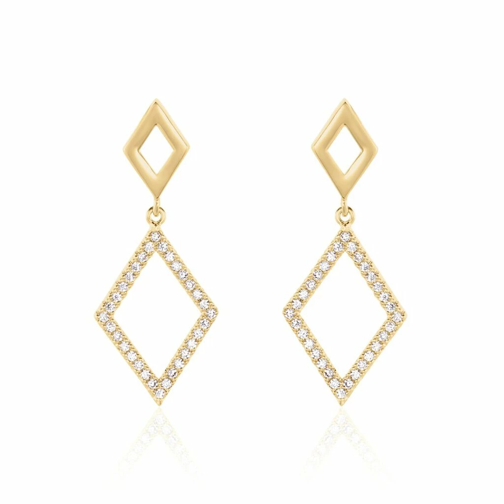 Histoire D'Or Boucles D'oreilles Brody Plaqué Or Jaune Oxydes De Zirconium 1 Histoire D'Or Boucles D'oreilles Brody Plaqué Or Jaune Oxydes De Zirconium