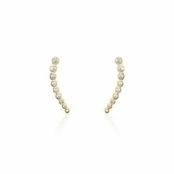 Histoire D'Or Bijoux D'oreilles Plaqué Or Jaune Nazeli Oxyde De Zirconium