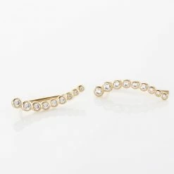 Histoire D'Or Bijoux D'oreilles Plaqué Or Jaune Nazeli Oxyde De Zirconium -Colliers Fantaisie Soldes FQOFJZW510 view2