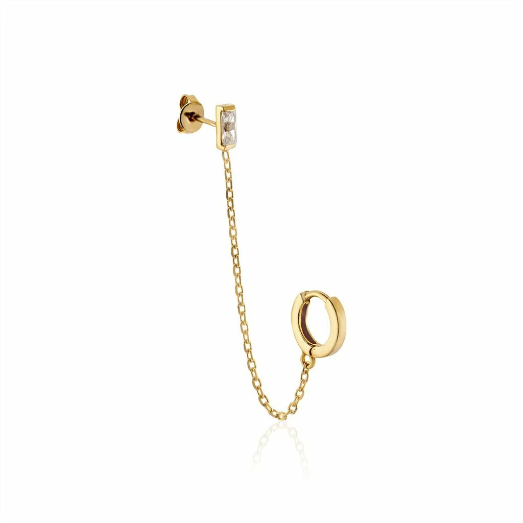 Histoire D'Or Bijou D'oreille Unitaire Plaqué Or Maverick Oxyde De Zirconium 1 Histoire D'Or Bijou D'oreille Unitaire Plaqué Or Maverick Oxyde De Zirconium