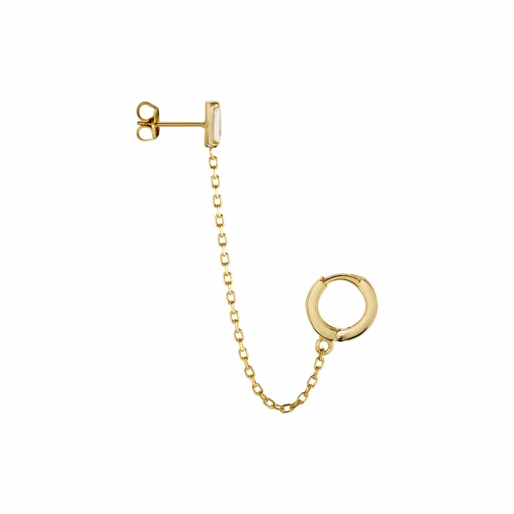 Histoire D'Or Bijou D'oreille Unitaire Plaqué Or Maverick Oxyde De Zirconium 2 Histoire D'Or Bijou D'oreille Unitaire Plaqué Or Maverick Oxyde De Zirconium – Image 2