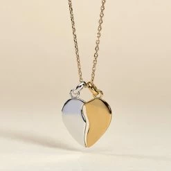 Histoire D'Or Pendentif Marie-stephanie Plaqué Or Bicolore 7 Histoire D'Or Pendentif Marie-stephanie Plaqué Or Bicolore -Colliers Fantaisie Soldes FQPF2W0004 view2