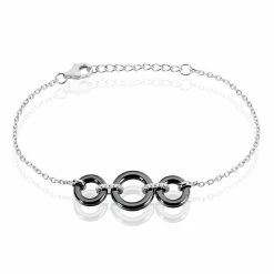Histoire D'Or Bracelet Argent Blanc Céramique Et Oxyde De Zirconium