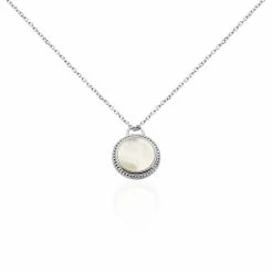 Collier Laetizia Celine Argent Blanc Nacre