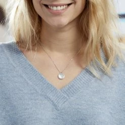 Collier Laetizia Celine Argent Blanc Nacre -Colliers Fantaisie Soldes MACFBX2027 model0