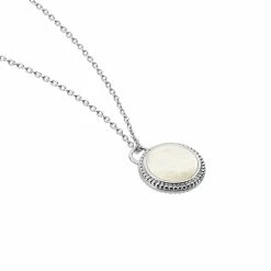 Collier Laetizia Celine Argent Blanc Nacre -Colliers Fantaisie Soldes MACFBX2027 view2