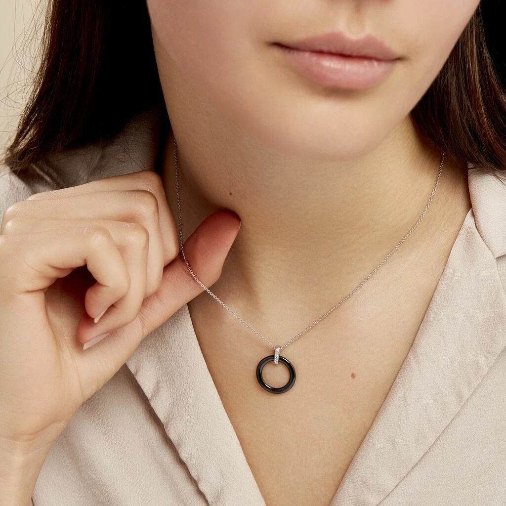 Histoire D'Or Collier Natacha Cera Argent Blanc Céramique Et Oxyde De Zirconium 4 Histoire D'Or Collier Natacha Cera Argent Blanc Céramique Et Oxyde De Zirconium – Image 4