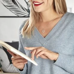 Laetizia Collier Lip Henriette Argent Blanc Oxyde De Zirconium -Colliers Fantaisie Soldes MACFBZW265 model0