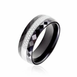 Histoire D'Or Bague Ceramik Design Argent Blanc Oxyde De Zirconium Et Céramique