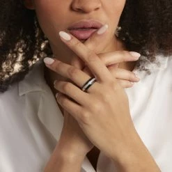 Histoire D'Or Bague Ceramik Design Argent Blanc Oxyde De Zirconium Et Céramique -Colliers Fantaisie Soldes MADFBXN022 model0