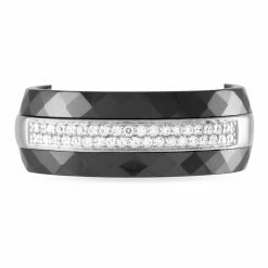 Histoire D'Or Bague Ceramik Design Argent Blanc Oxyde De Zirconium Et Céramique -Colliers Fantaisie Soldes MADFBXN022 view2