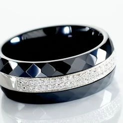 Histoire D'Or Bague Ceramik Design Argent Blanc Oxyde De Zirconium Et Céramique -Colliers Fantaisie Soldes MADFBXN022 view3