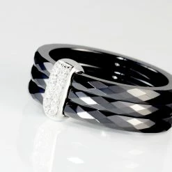 Histoire D'Or Bague Ceramik Design Argent Blanc Oxyde De Zirconium Et Céramique -Colliers Fantaisie Soldes MADFBXN028 view3