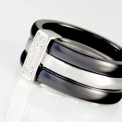 Histoire D'Or Bague Ceramik Design Argent Blanc Céramique Et Oxyde De Zirconium 9 Histoire D'Or Bague Ceramik Design Argent Blanc Céramique Et Oxyde De Zirconium -Colliers Fantaisie Soldes MADFBXN036 view3