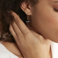 Histoire D'Or Boucles D'oreilles Pendantes Nina Cera Argent Strass Et Céramique -Colliers Fantaisie Soldes MAOFBXN039 model0